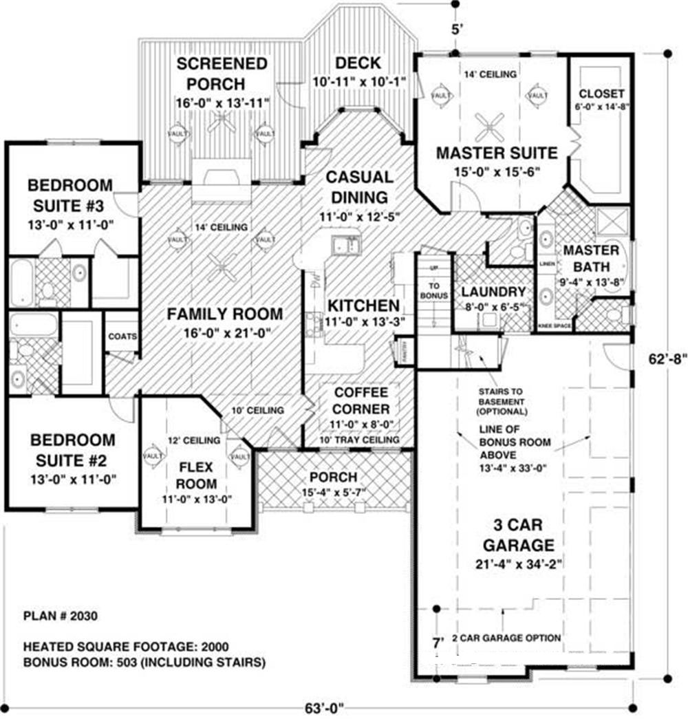 Craftsman Home with 4 Bedrms, 2000 Sq Ft House Plan 109